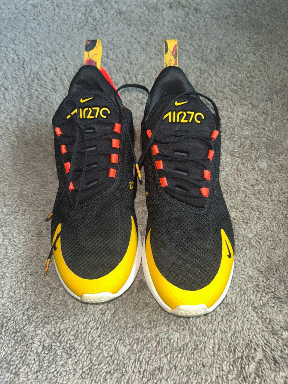 Nike Women’s  Air270 Sneakers - Black, Yellow & Red Accents Size 9